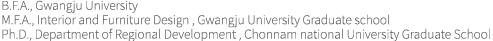 B.A. 000000, Gwangju University, Korea / M.A. 000000, Gwangju University, Korea